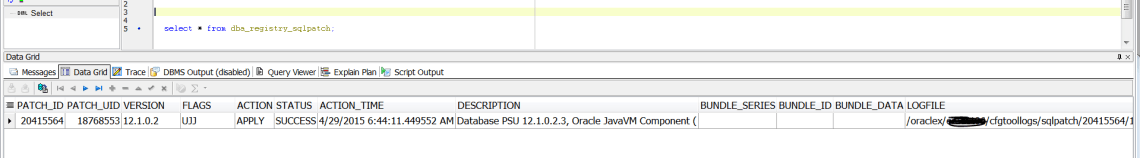 12c database patch set