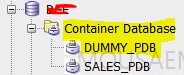 pluggable database tree added sql developer