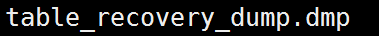 table recovery dump
