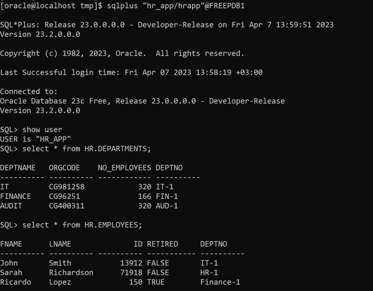 26ai schema permission – Geodata Master
